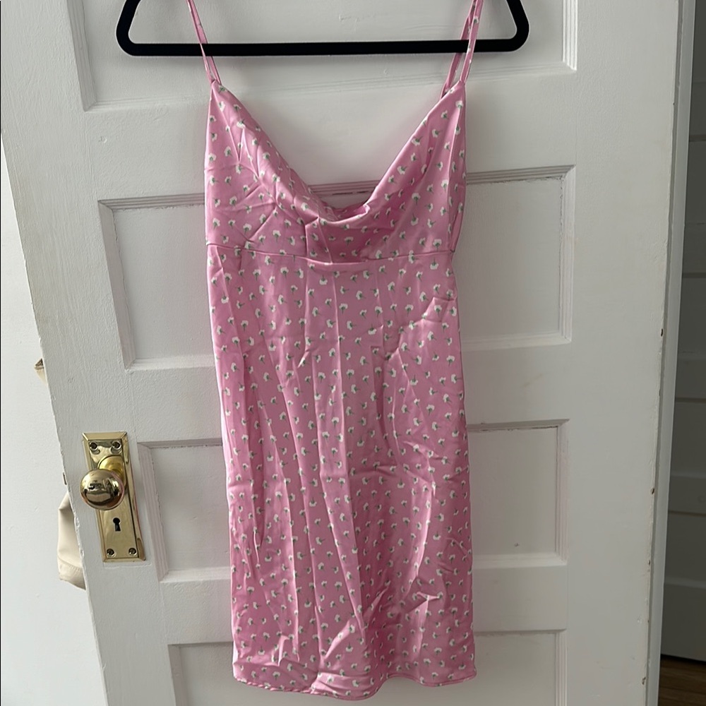 ZARA floral pink mini dress